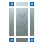 Downham Clear With 4 Piece Blue Corners Glass Pack