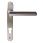 Lever-Handles-on-Backplates-for-Euro-Profile-Cylinder-Lock-to-Suit-Multipoint-Locks-Stainless-Steel